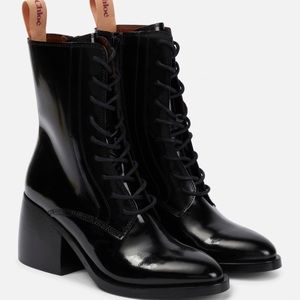 SEE BY CHLOÉ July lace-up leather ankle boots